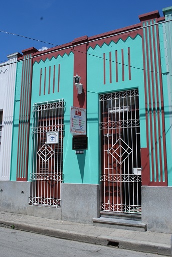 'House front' Casas particulares are an alternative to hotels in Cuba.