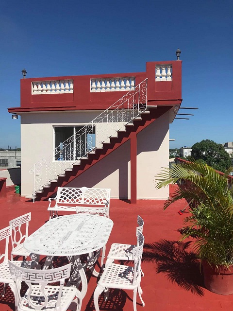 'Terrace on the roof' Casas particulares are an alternative to hotels in Cuba.