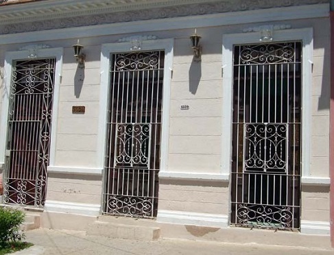 'House front' Casas particulares are an alternative to hotels in Cuba.