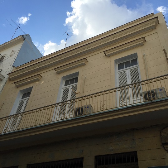 'House front' Casas particulares are an alternative to hotels in Cuba.