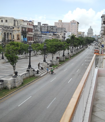 'View to Paseo del Prado from the terrace' 