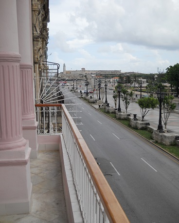 'View to Prado avenue from the terrace' Casas particulares are an alternative to hotels in Cuba.