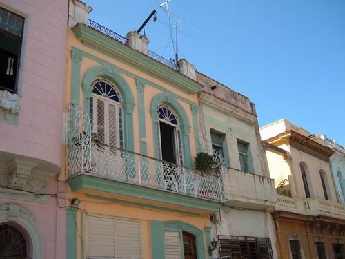 'House front' Casas particulares are an alternative to hotels in Cuba.