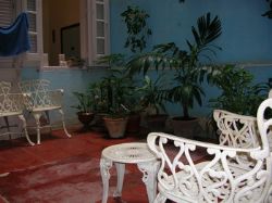 'patio' Casas particulares are an alternative to hotels in Cuba.