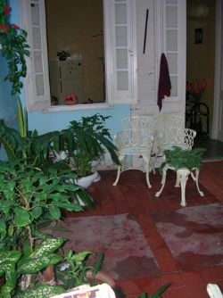 'patio' Casas particulares are an alternative to hotels in Cuba.