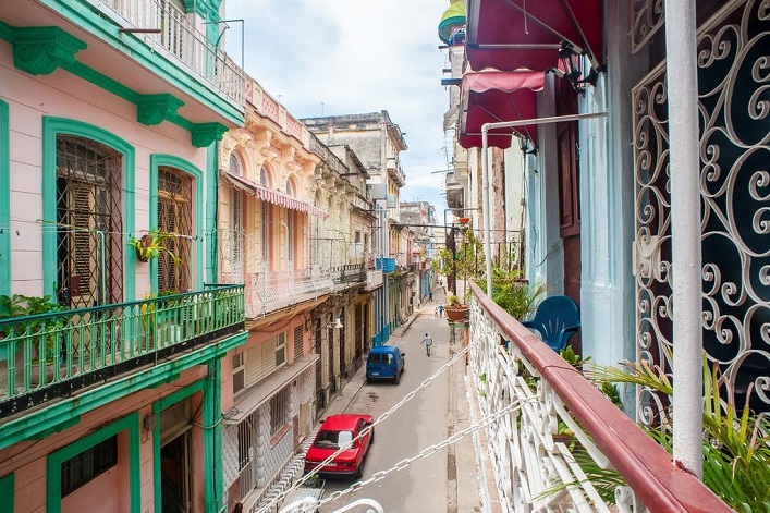 'View from the balcony' Casas particulares are an alternative to hotels in Cuba.