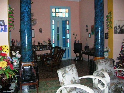 'Livingroom' Casas particulares are an alternative to hotels in Cuba.