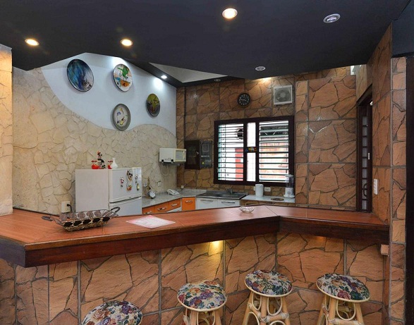 'Bar at the living room' Casas particulares are an alternative to hotels in Cuba.