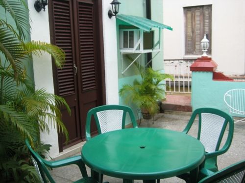 'terrace' Casas particulares are an alternative to hotels in Cuba.