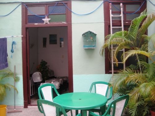 'terrace' Casas particulares are an alternative to hotels in Cuba.