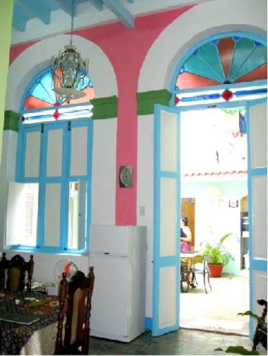 'Dining room and courtyard' Casas particulares are an alternative to hotels in Cuba.