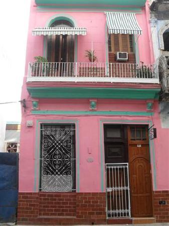 'House front' Casas particulares are an alternative to hotels in Cuba.