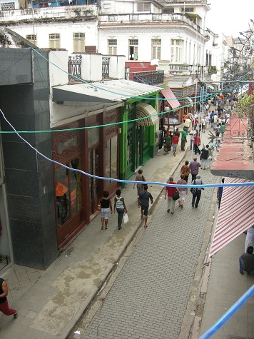 'Vista desde el balcon del Bulevar de Obispo' Casas particulares are an alternative to hotels in Cuba.