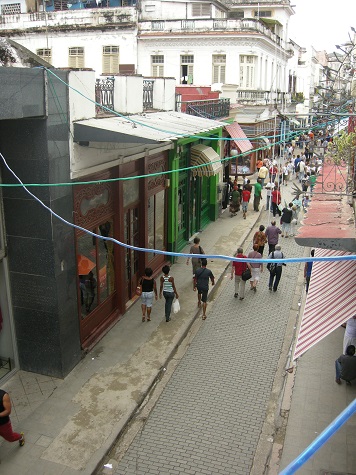 'View from the balcony of Obispo Boulevard' 