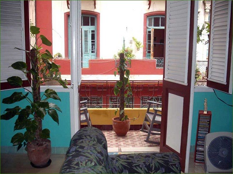 'Living room and balcony' Casas particulares are an alternative to hotels in Cuba.