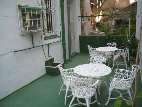 'patio de atras' Casas particulares are an alternative to hotels in Cuba.
