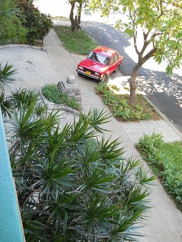 'View from the balcony of bedroom' Casas particulares are an alternative to hotels in Cuba.