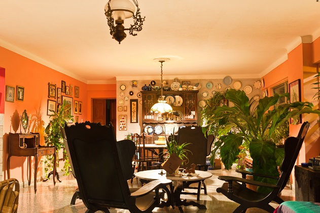 'Living-Dining room' Casas particulares are an alternative to hotels in Cuba.