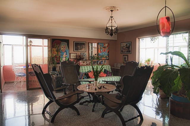 'Living room' Casas particulares are an alternative to hotels in Cuba.