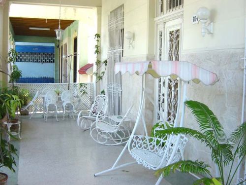 'Terrace' Casas particulares are an alternative to hotels in Cuba.