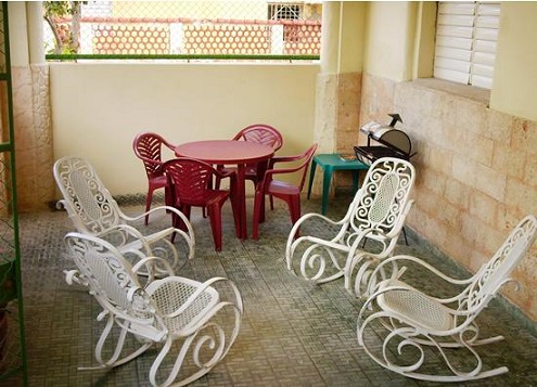 'Terrace' Casas particulares are an alternative to hotels in Cuba.