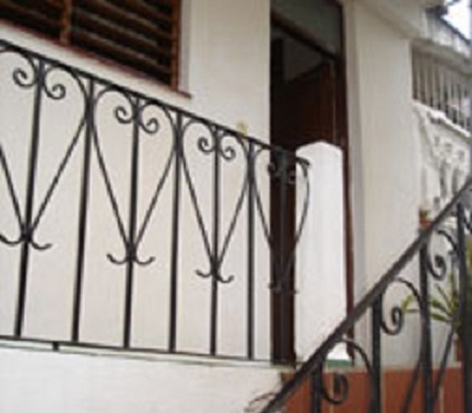 'Entrance to private apartment' Casas particulares are an alternative to hotels in Cuba.