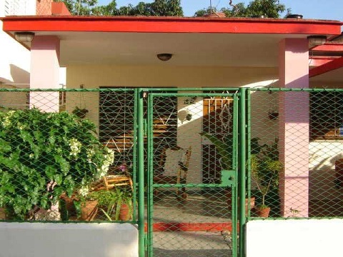 'House front' Casas particulares are an alternative to hotels in Cuba.