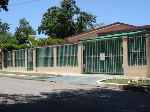 'House front' Casas particulares are an alternative to hotels in Cuba.