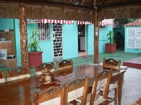 'Open dining area' Casas particulares are an alternative to hotels in Cuba.