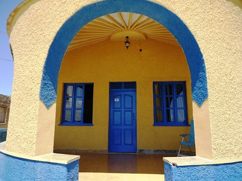 'House front' Casas particulares are an alternative to hotels in Cuba.