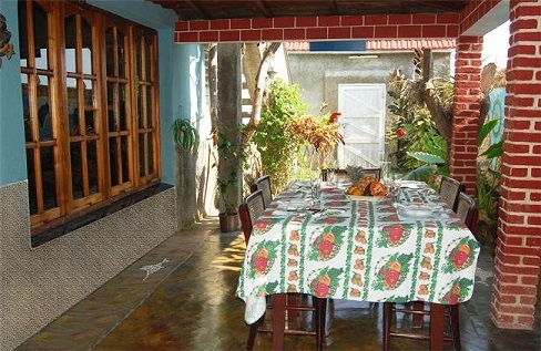 'Outside Dining room' Casas particulares are an alternative to hotels in Cuba.