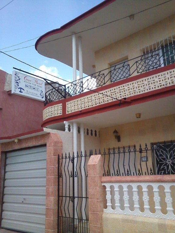 'House front' Casas particulares are an alternative to hotels in Cuba.