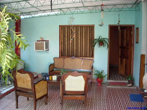 'Terrace at the back' Casas particulares are an alternative to hotels in Cuba.