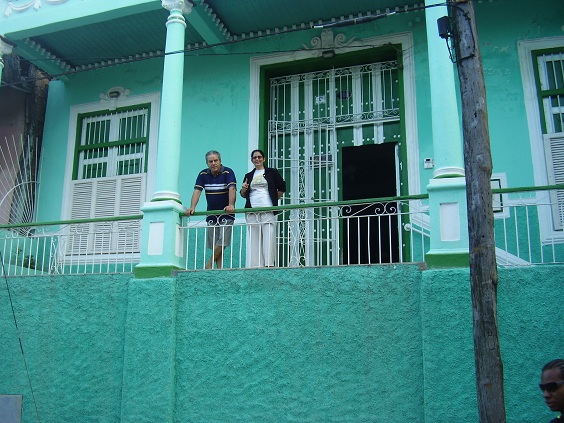 'House front' Casas particulares are an alternative to hotels in Cuba.