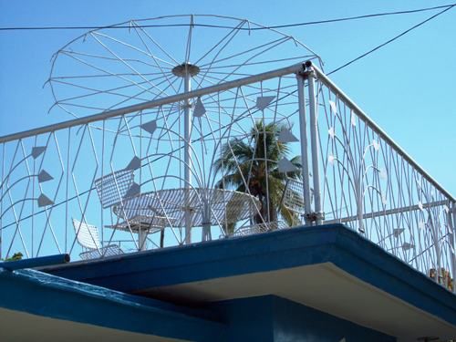 'terrace' Casas particulares are an alternative to hotels in Cuba.