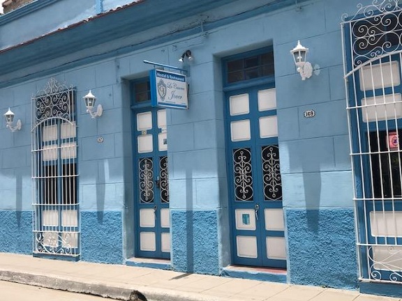 'House front' Casas particulares are an alternative to hotels in Cuba.