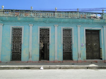 'House front' Casas particulares are an alternative to hotels in Cuba.