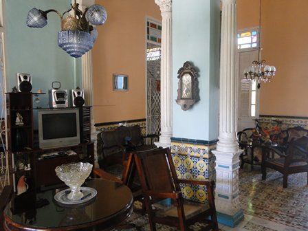 'Living room' Casas particulares are an alternative to hotels in Cuba.