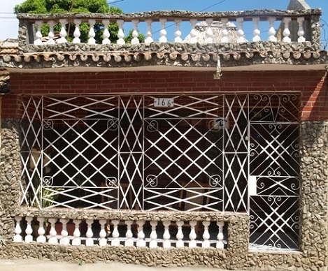 'House front' Casas particulares are an alternative to hotels in Cuba.