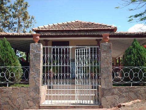 'House front' Casas particulares are an alternative to hotels in Cuba.