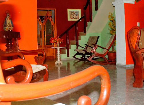 'Living room' Casas particulares are an alternative to hotels in Cuba.