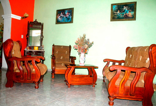 'Living room' Casas particulares are an alternative to hotels in Cuba.