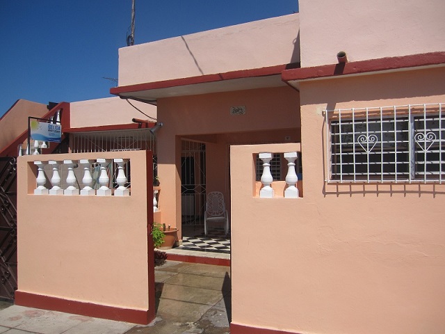 'House Front' Casas particulares are an alternative to hotels in Cuba.