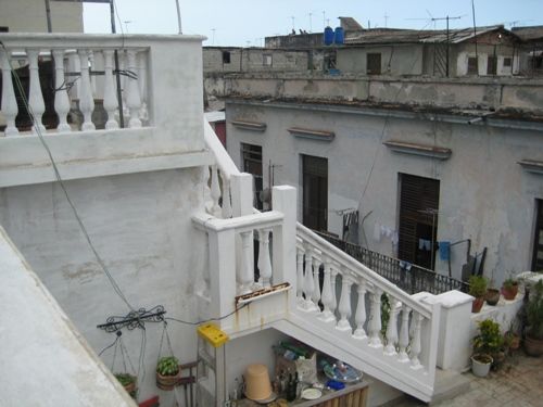 'Stair to the second terrace' Casas particulares are an alternative to hotels in Cuba.