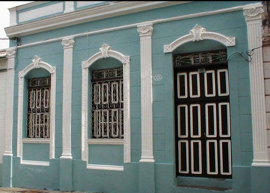 'House front' Casas particulares are an alternative to hotels in Cuba.